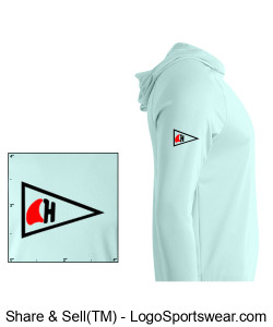 Mens long sleeve UV Protected hooded HSA-1 long on sleeve Design Zoom